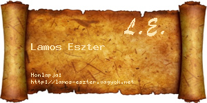 Lamos Eszter névjegykártya